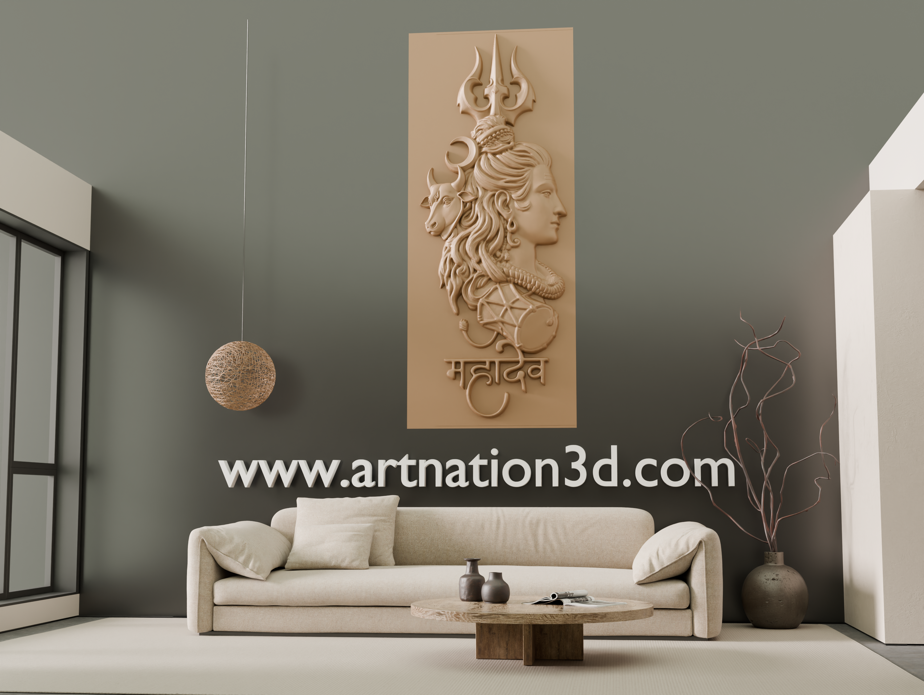 Luxury CNC wall panel relief design