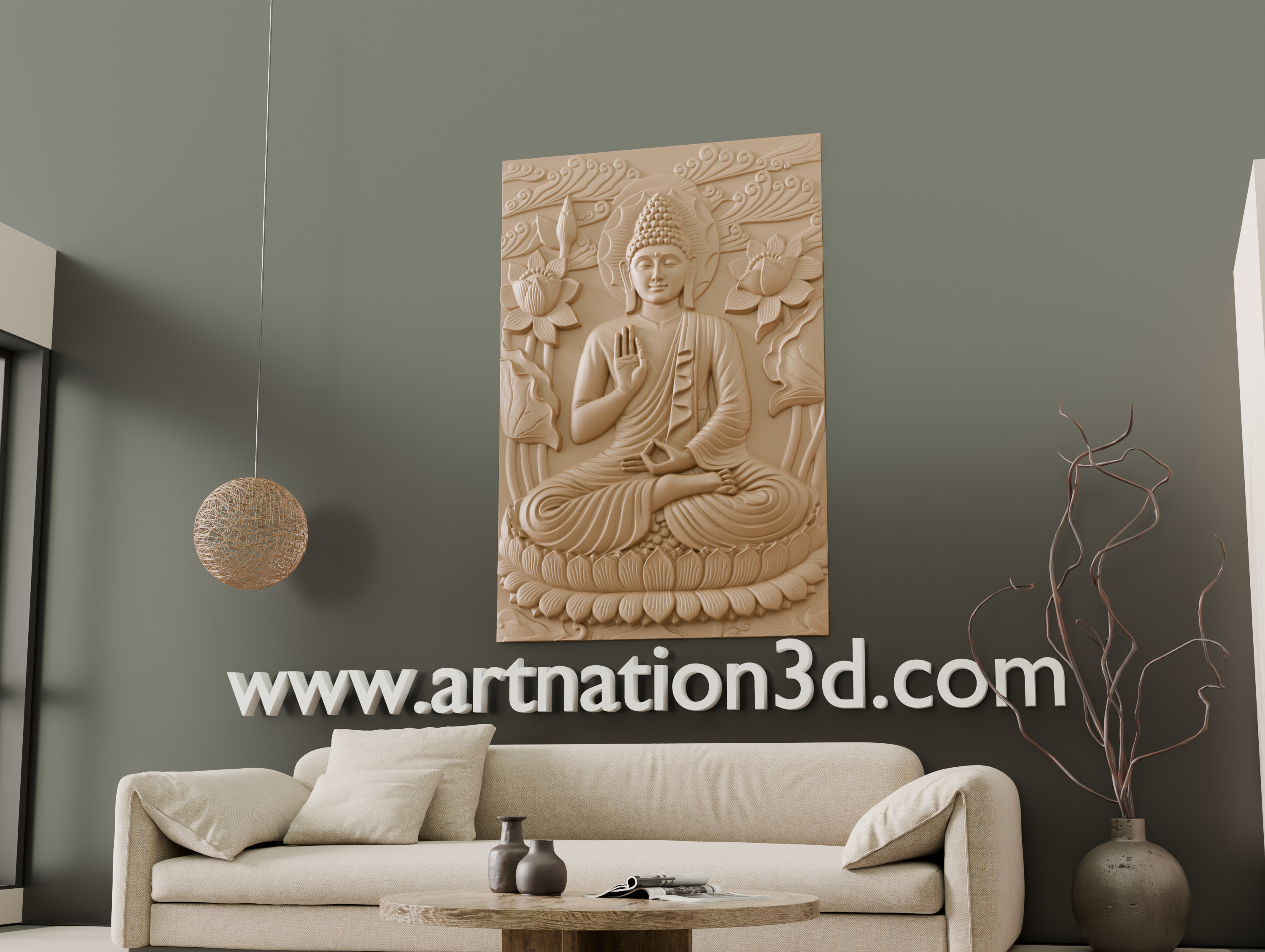 Indian heritage CNC carving relief artwork